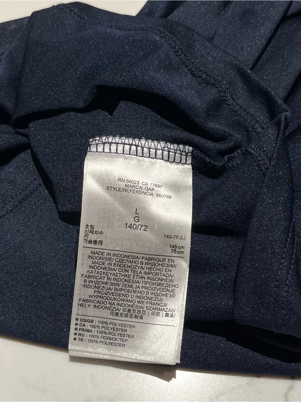 GAP • L • Boy’s Navy Short Sleeve Lightweight Athletic Logo T Shirt